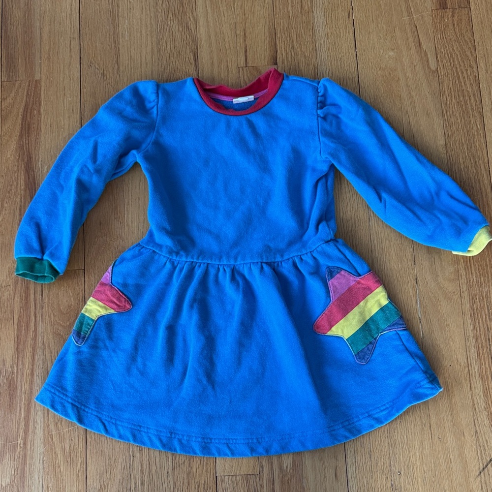 Colorful Kids Dress with Rainbow Accents